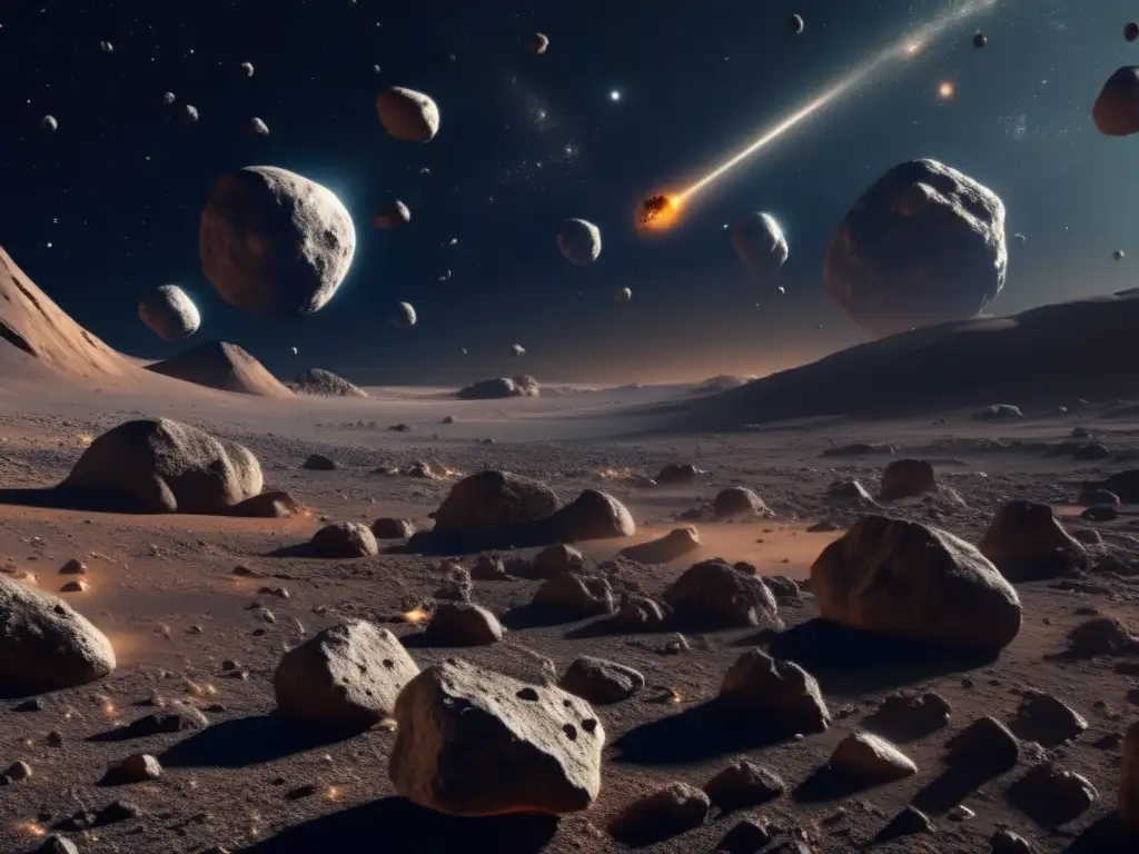Imagen 8k de asteroides tipo C con historia migratoria