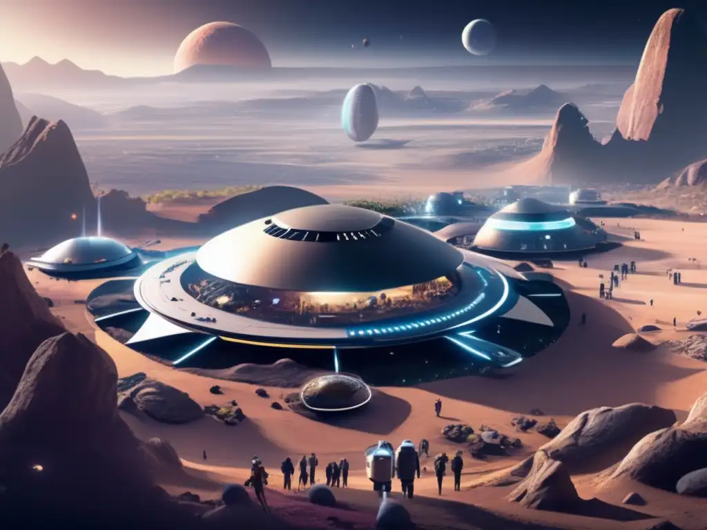 Futurista colonia espacial inclusiva Imagen: Comunidades espaciales igualitarias en una colonia futurista en un asteroide