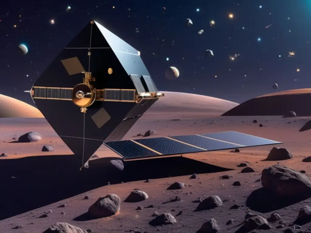 Nanosatélite explorador de asteroides Imagen detallada de la exploración de asteroides potencialmente peligrosos