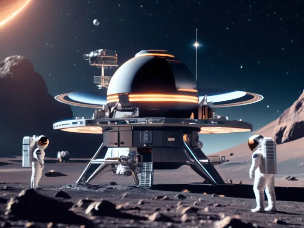 Estación espacial futurista en asteroide Imagen: Futurista estación espacial en asteroide, científicos estudian colonización por microorganismos