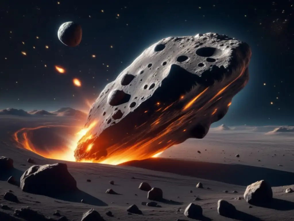 Asteroide 8k en el espacio Imagen impactante: Asteroides en el espacio - Lecciones de extinción de dinosaurios por asteroides