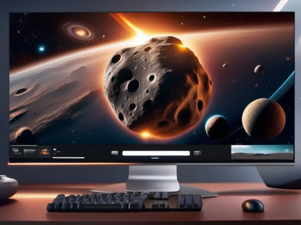 Asteroida amenaza: la belleza y peligro del espacio Imagen en 8k: Impacto de asteroides en la tierra