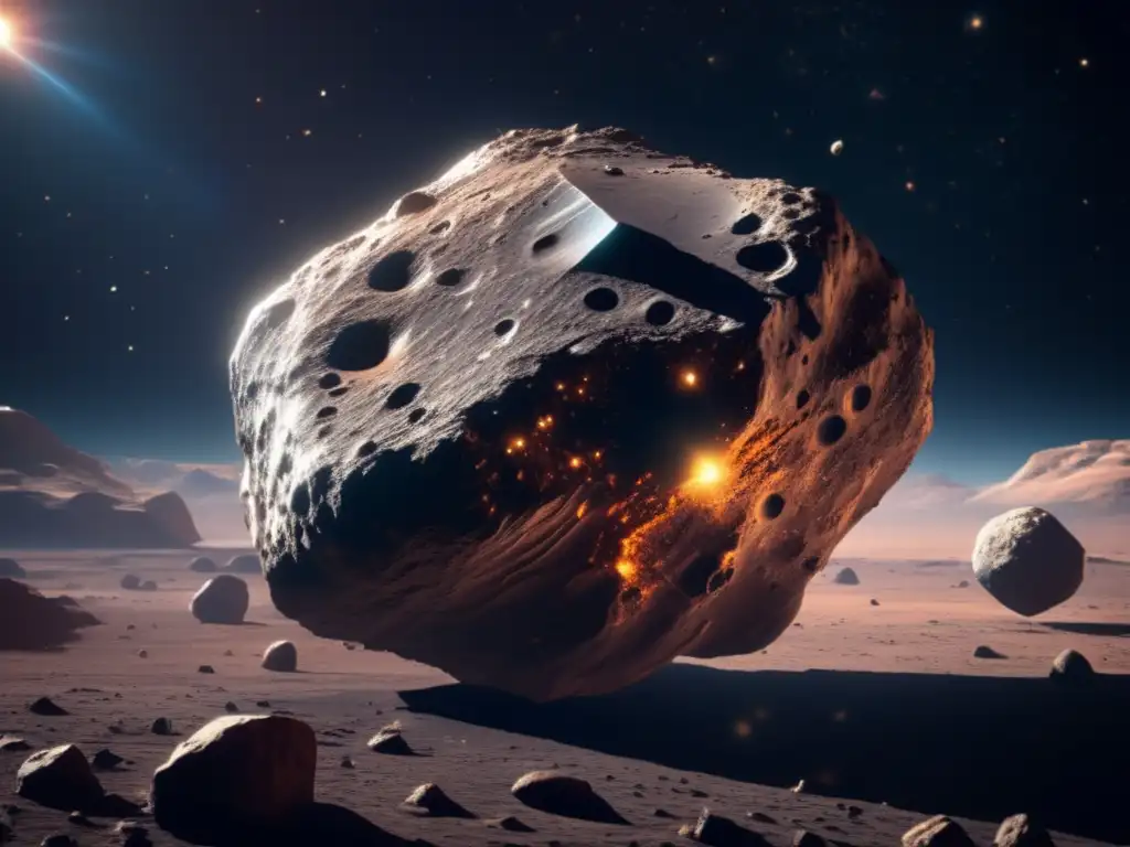 Impresionante imagen en 8k de un asteroide masivo en el espacio Imagen impresionante de asteroide en el espacio: Exploración de asteroides para recursos