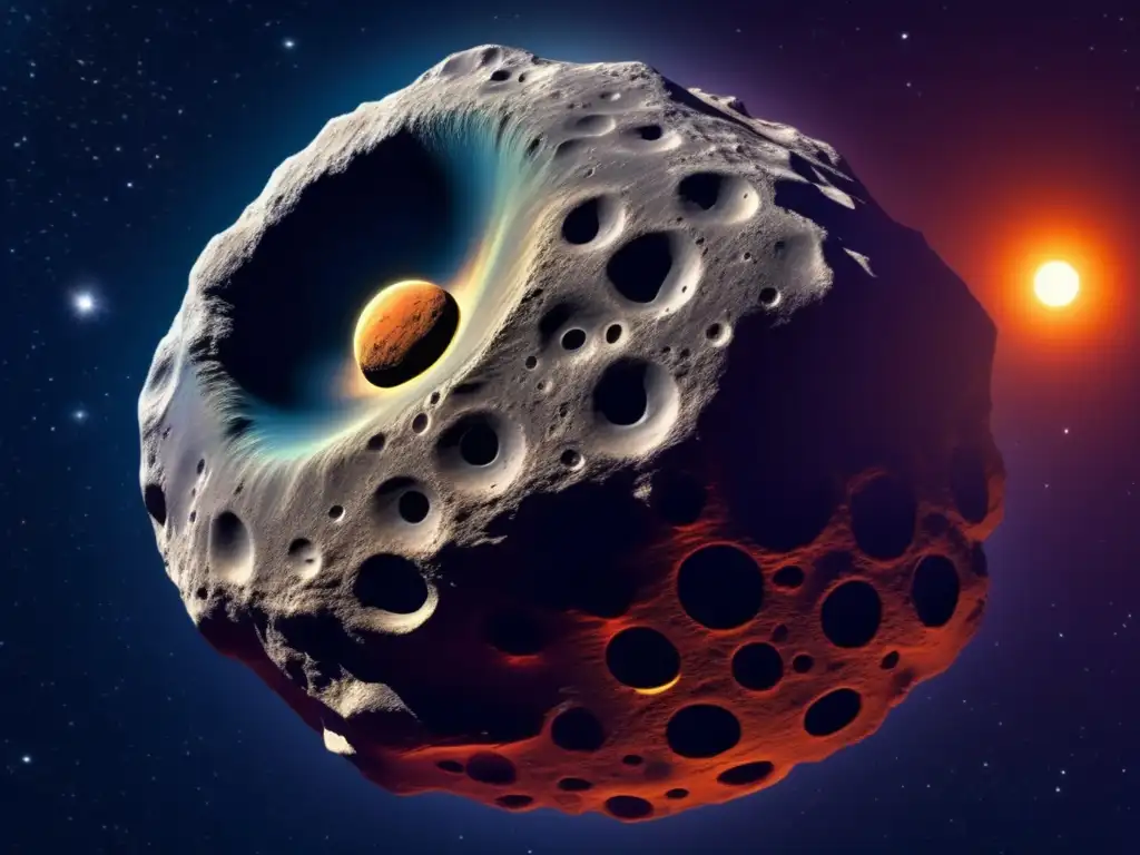 Impresionante asteroide en el espacio Imagen impresionante del asteroide y su importancia en la evolución del universo