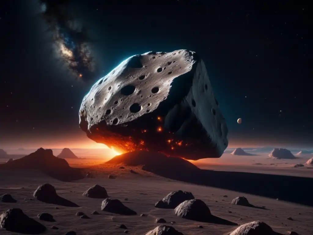 Majestuoso asteroide en el espacio Imagen impresionante: Exploración de asteroides Centauro: desafíos y estrategias