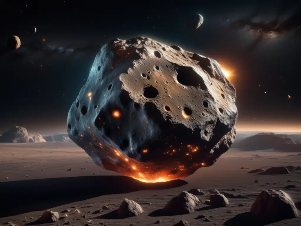 Impresionante asteroide en el espacio Imagen impresionante: Extracción de metales de asteroides