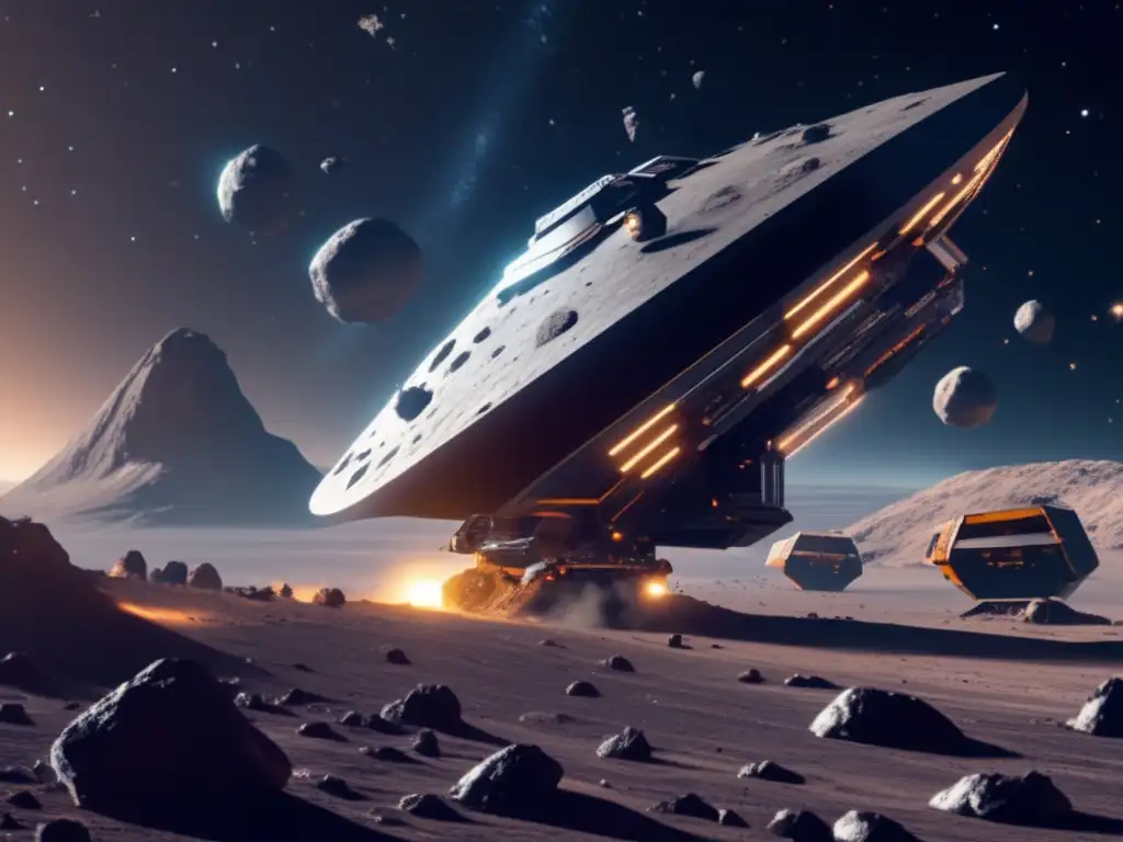 Imagen de minería de asteroides: Estrategias comerciales en la industria espacial
