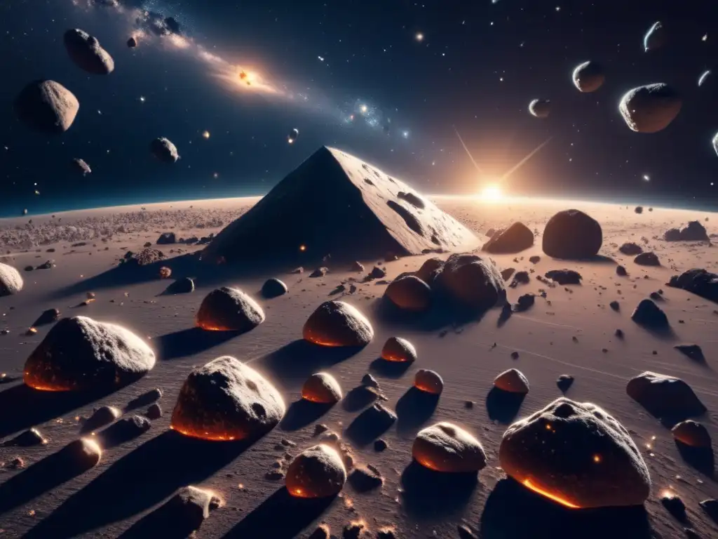 Espectacular imagen 8k del espacio con estrellas y asteroides Imagen: Órbitas asteroides no detectados en el espacio estelar