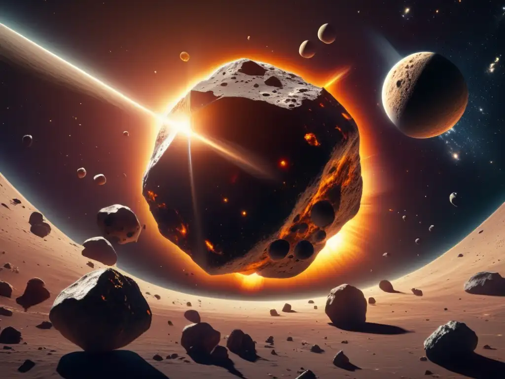 Espacio: Sol, asteroides y nave científica Imagen: 'Origen asteroides sistema solar'