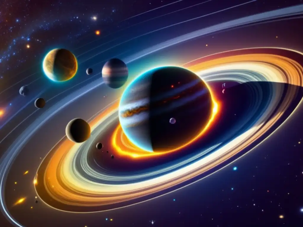 Imagen: Perturbaciones gravitatorias asteroides sistema solar