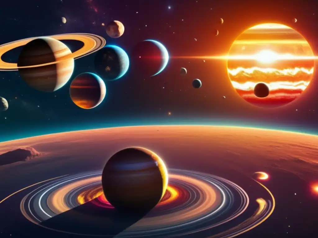 Imagen 8k del sistema solar: Identificar asteroide troyano características clave