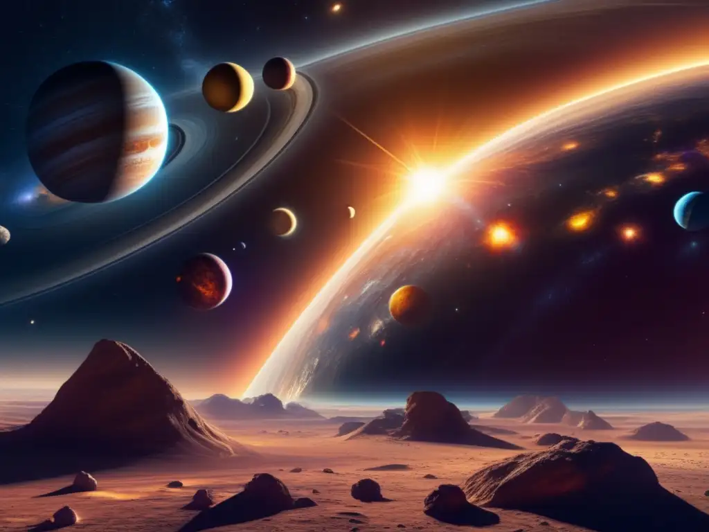 Imagen de software interactivo del sistema solar: galaxias
