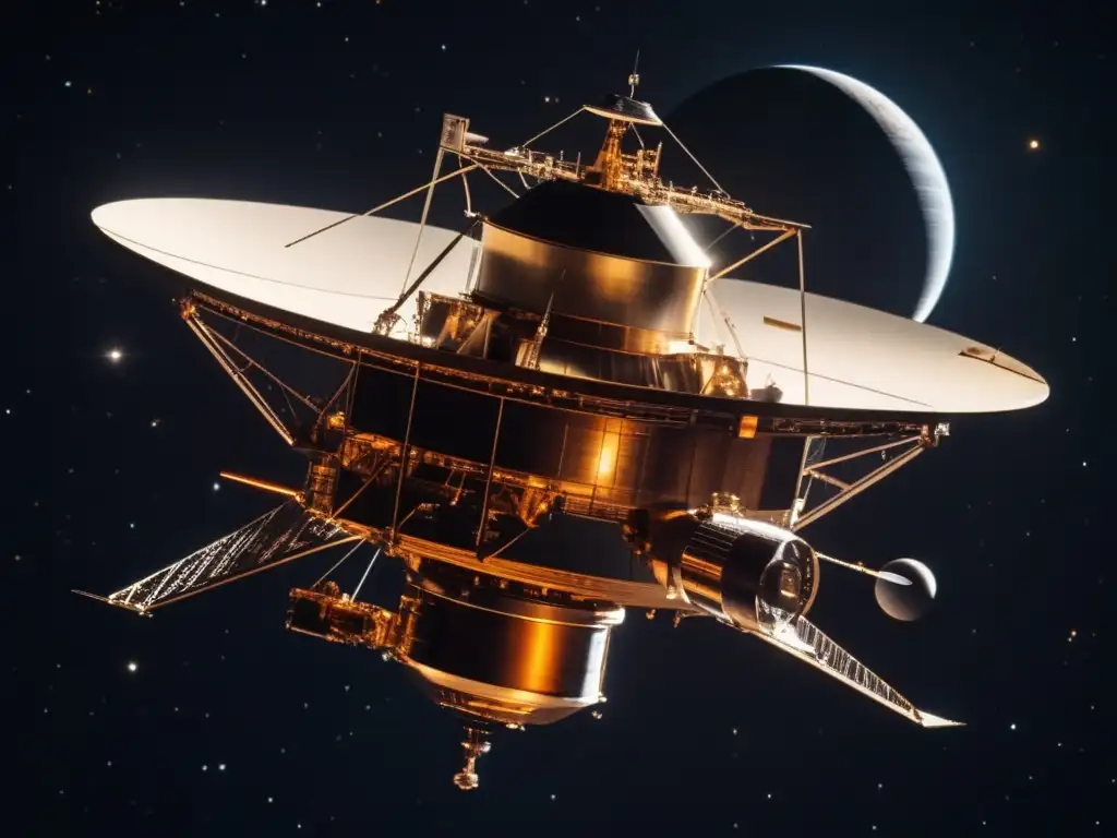 Pioneer 10 flota en el espacio Imagen de la sonda Pioneer 10 en el espacio - Explorando asteroides: historia, impacto, recursos y universo