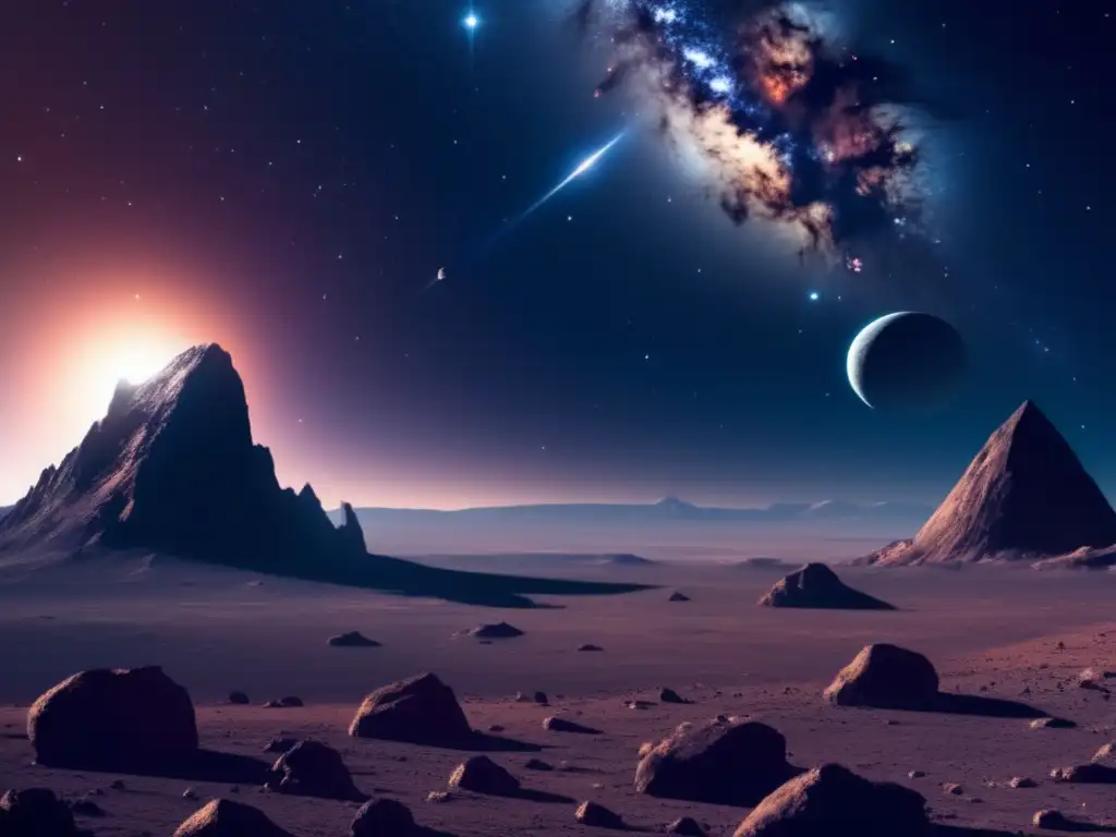 Imagen: Identificación asteroide tipo C en el oscuro espacio sideral