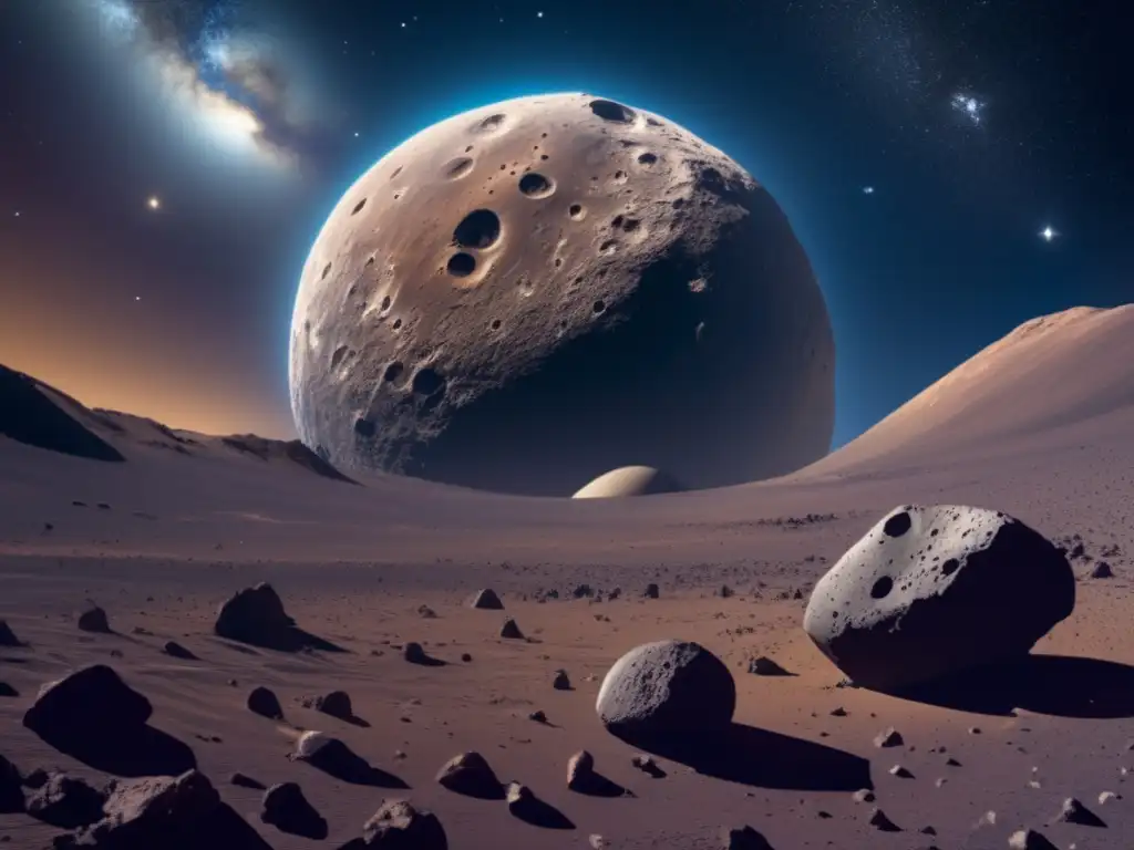 Asombroso asteroide en el espacio Imagen: Trayectoria cálculo NEO peligroso