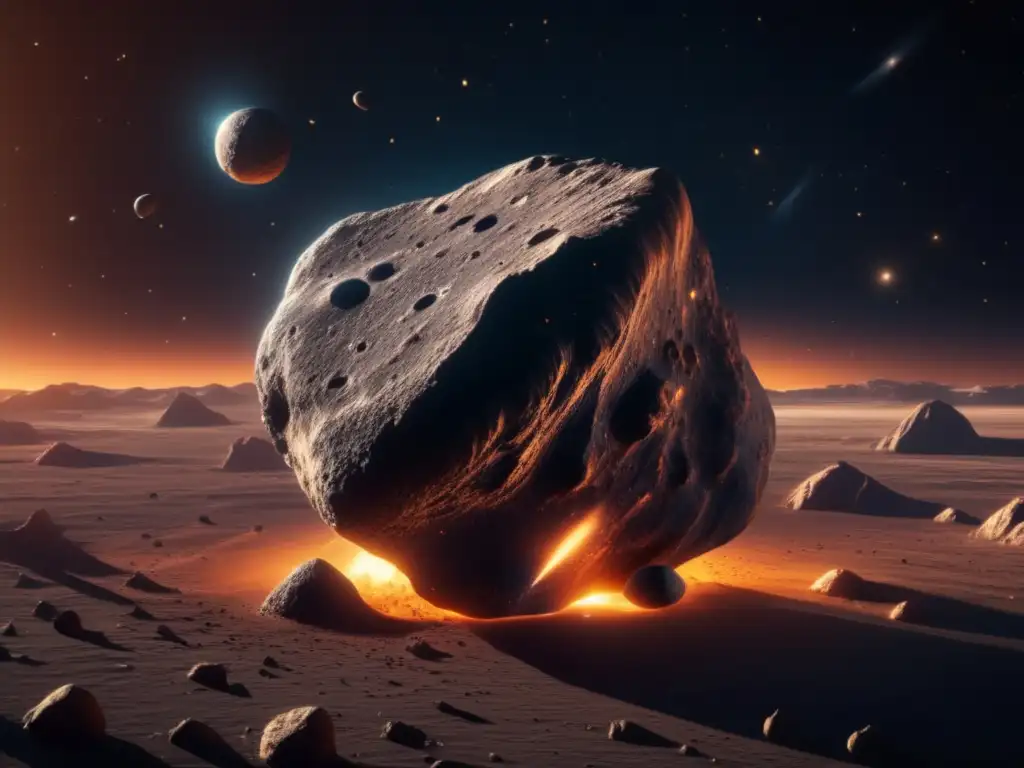 Asteroide en el espacio cósmico Impactante imagen 8K de asteroide en el espacio: Películas sobre asteroides y análisis crítico