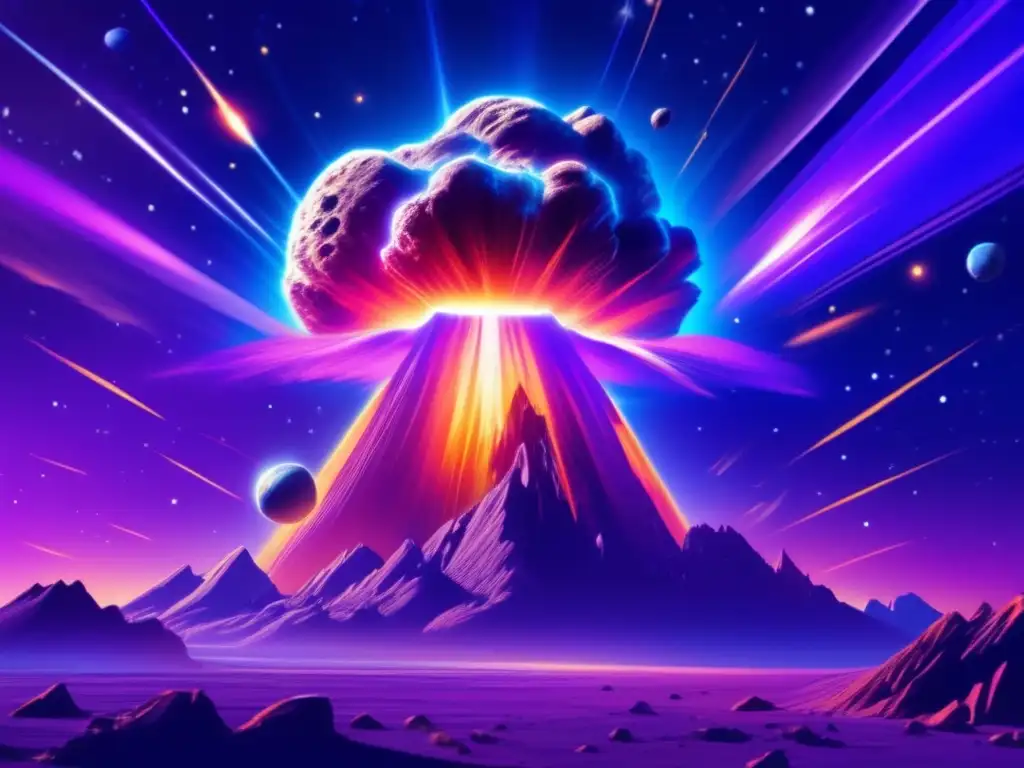 Asteroide gigante en camino hacia la Tierra Impactante imagen de asteroide masivo en colisión con la Tierra