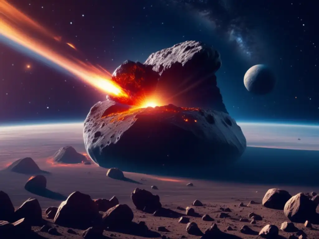 Impacto asteroide: belleza y peligro Impacto de asteroide C: belleza y peligro en 8k