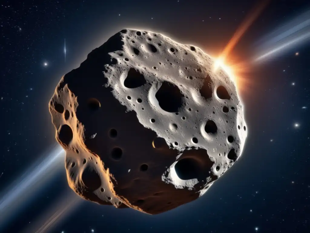 Asombroso asteroide en el espacio Impacto asteroide: majestuosidad cósmica