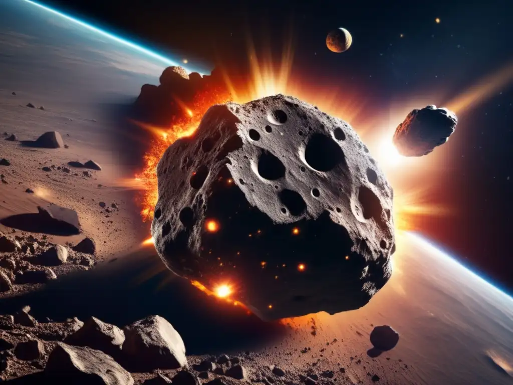 Asteroide amenazante hacia la Tierra Impacto de asteroide en la Tierra: amenaza inminente