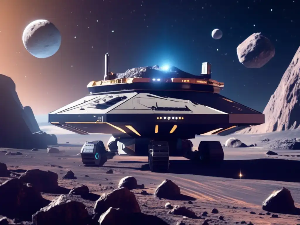 Futuro de la minería espacial en asteroide Impacto asteroide tipo C: tecnología futurista en minería espacial
