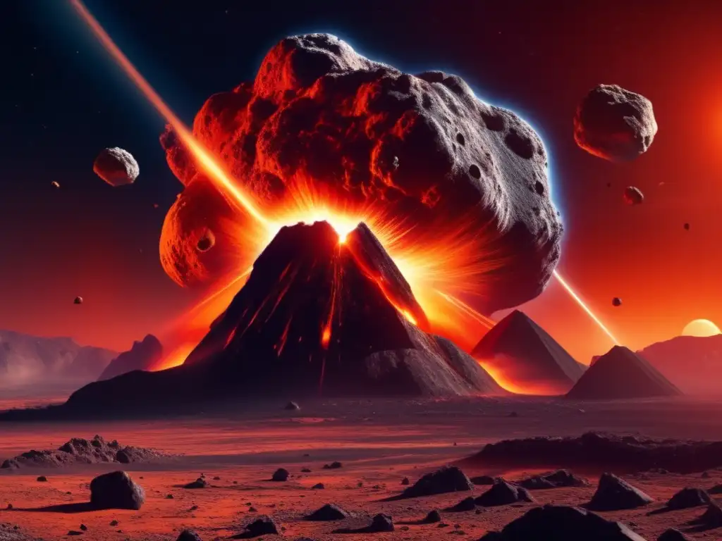 Impresionante colisión de asteroides con la Tierra Impacto asteroides tierra: colisión dramática, destrucción dinámica