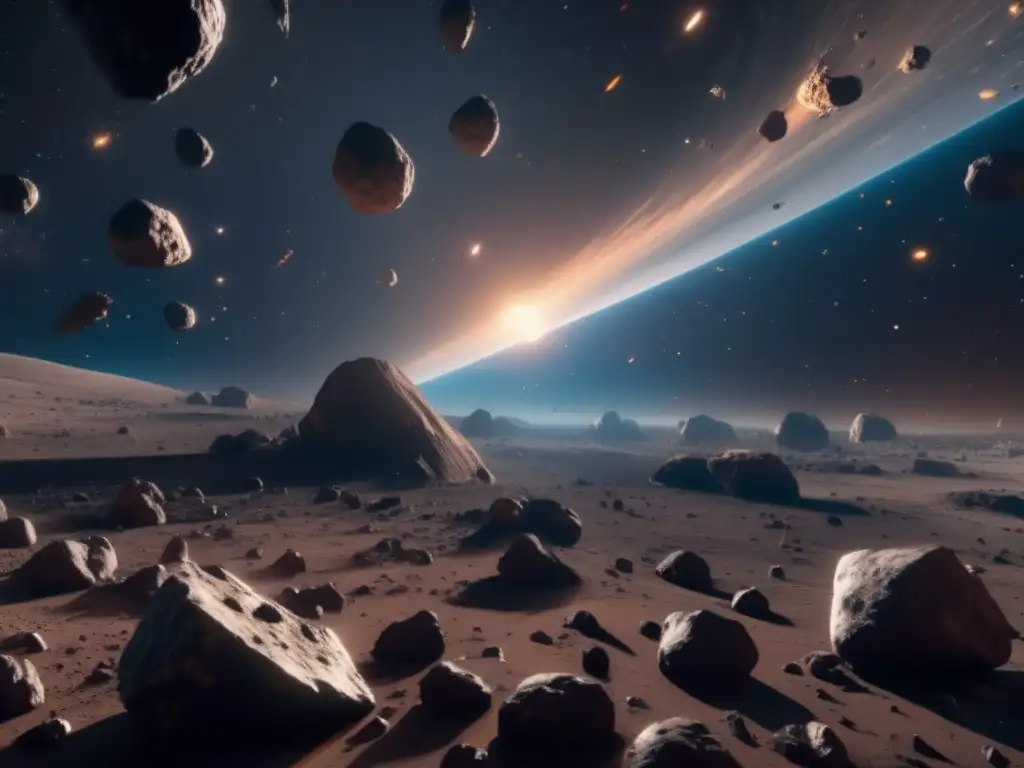 Asteroide field, belleza y complejidad Impacto: asteroides, historia, tierra