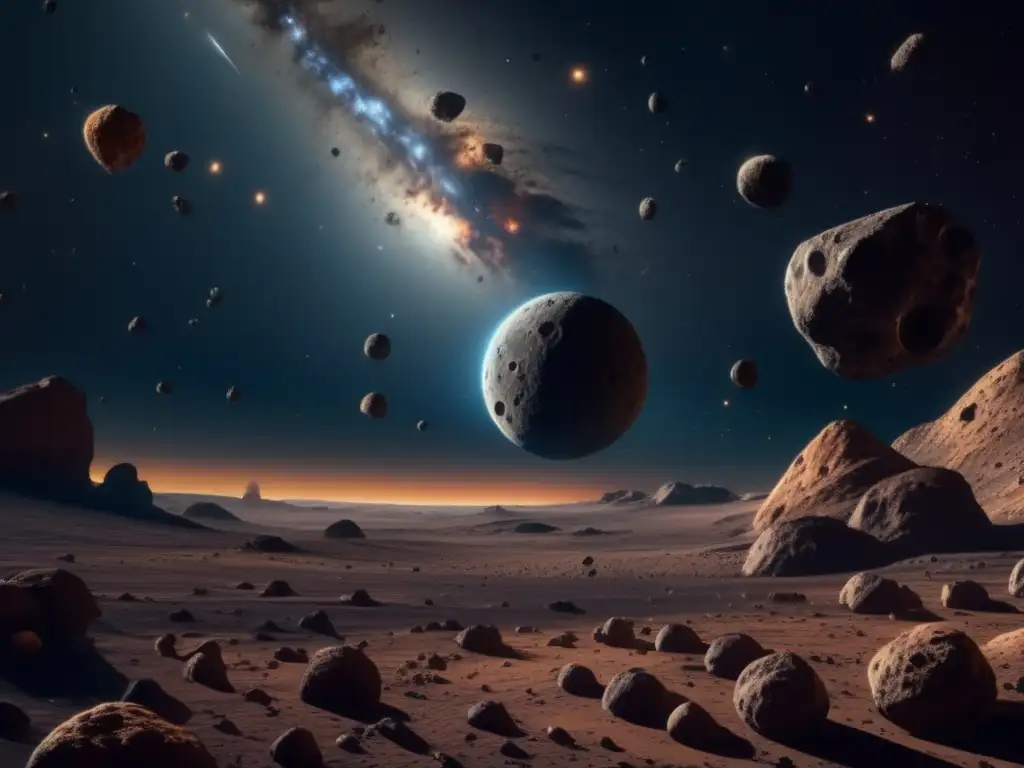 Impresionante imagen 8k de asteroides en el espacio Impacto asteroides: narrativa especulativa