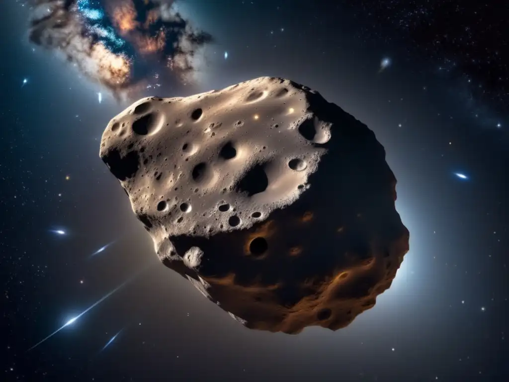 Colosal asteroide en el espacio Impacto asteroides: narrativa ciencia ficción