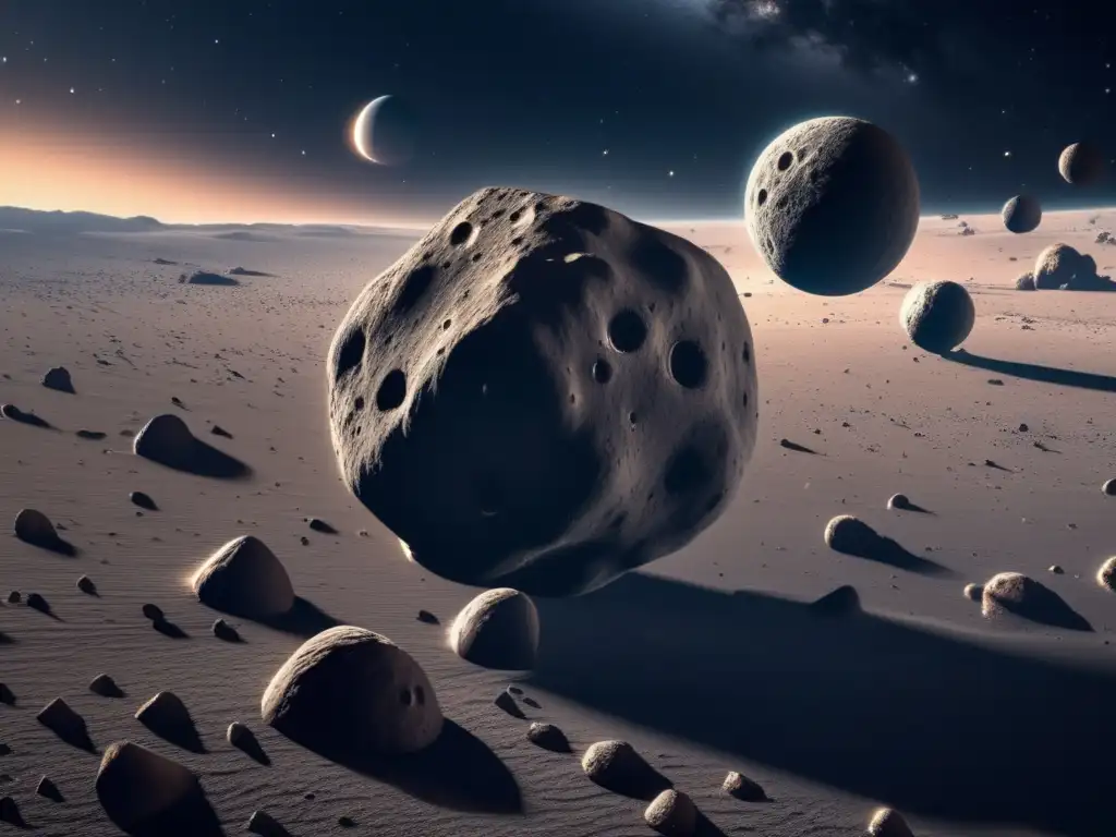 Cinturón de asteroides y asteroide tipo C Impacto de asteroides en los recursos del universo