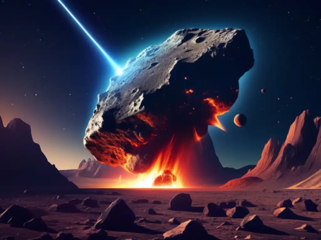 Asteroide amenazante hacia la Tierra Impacto asteroides biodiversidad terrestre: Asteroide amenazante hacia la frágil Tierra