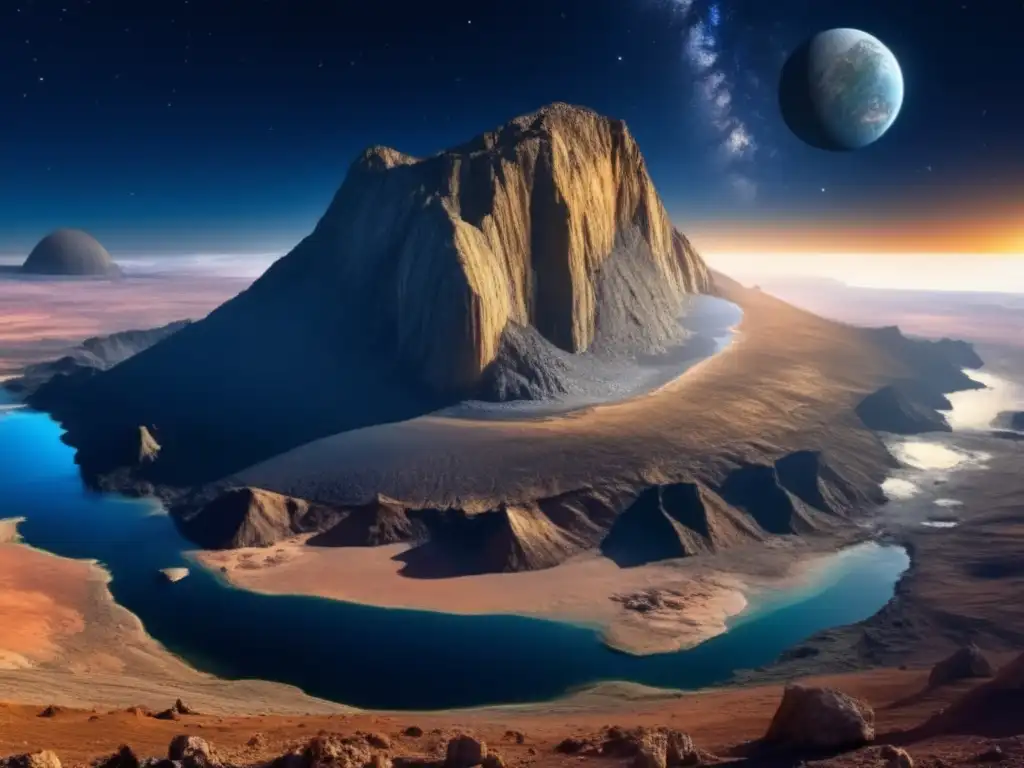 Impacto de asteroide en la geología terrestre Impacto asteroides geología terrestre, impresionante imagen en 8k de un sitio de impacto de asteroides en la Tierra