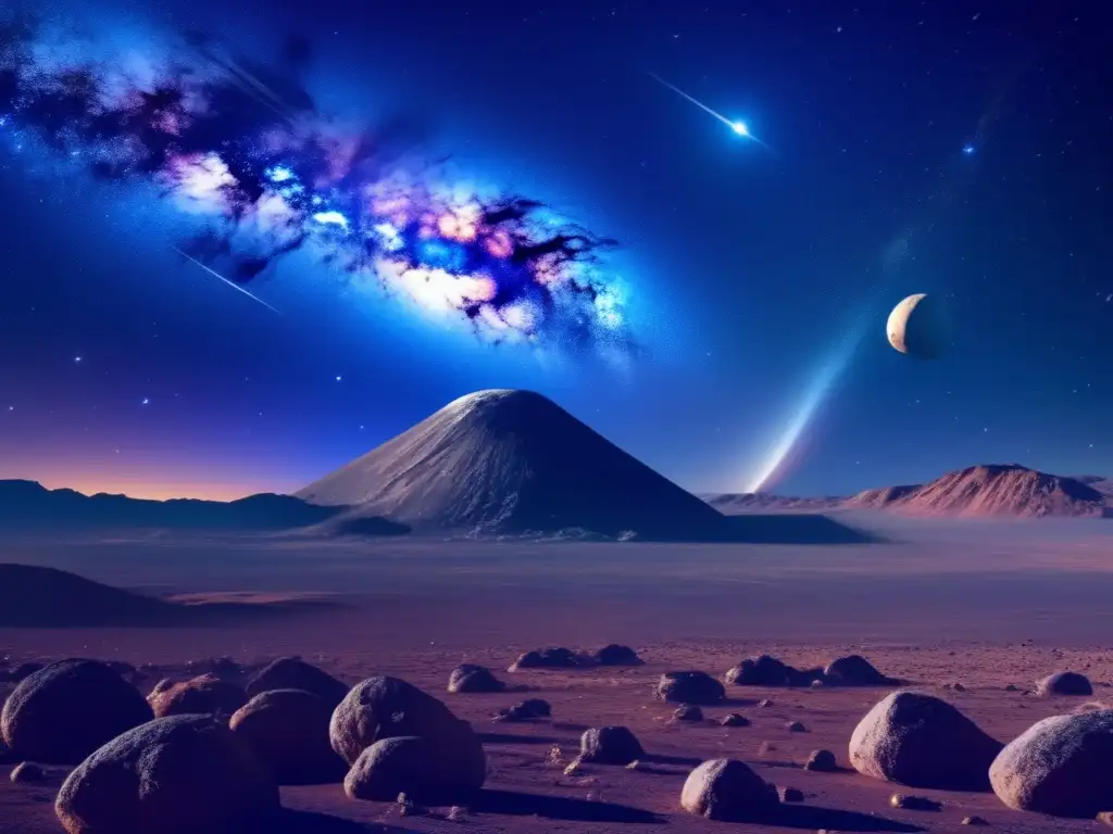Cosmos estelar: asteroide gigante en el espacio Impacto de asteroides en la Tierra