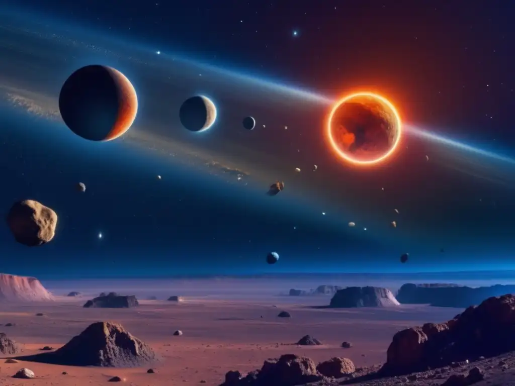 El impresionante cinturón de asteroides Impacto de asteroides en la Tierra: Asombrosa imagen 8K de cinturón de asteroides, entre Marte y Júpiter