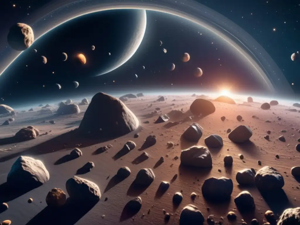 Fascinante cinturón de asteroides en 8k Impacto asteroides tierra: consecuencias y exploración