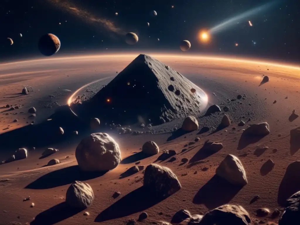 Relación entre asteroides y planetas Impacto asteroides en la Tierra: Majestuosa imagen muestra la relación entre asteroides y planetas en el espacio