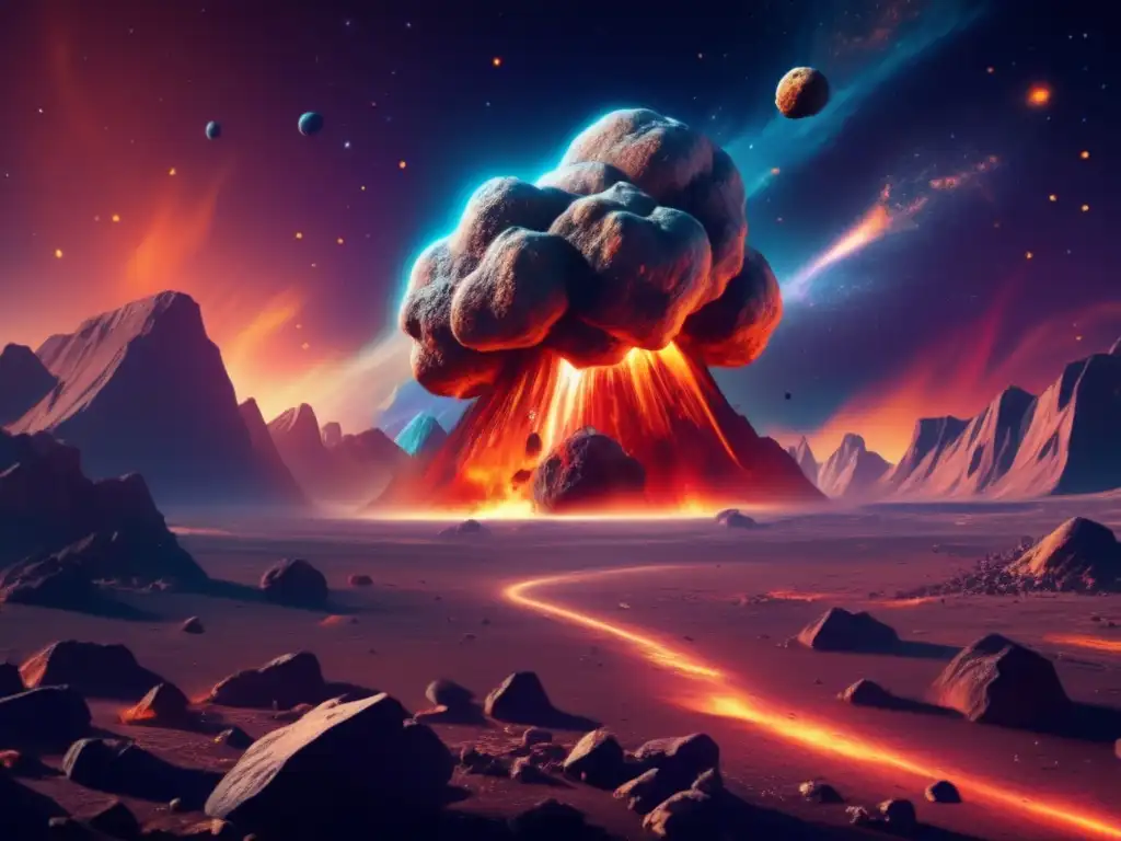 Asteroida masiva acercándose a la Tierra Impacto asteroides tierra, peligro inminente y caos cósmico