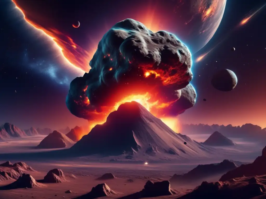 Asteroida gigante dirigiéndose a la Tierra Impacto de asteroides en la Tierra: peligro y prevención