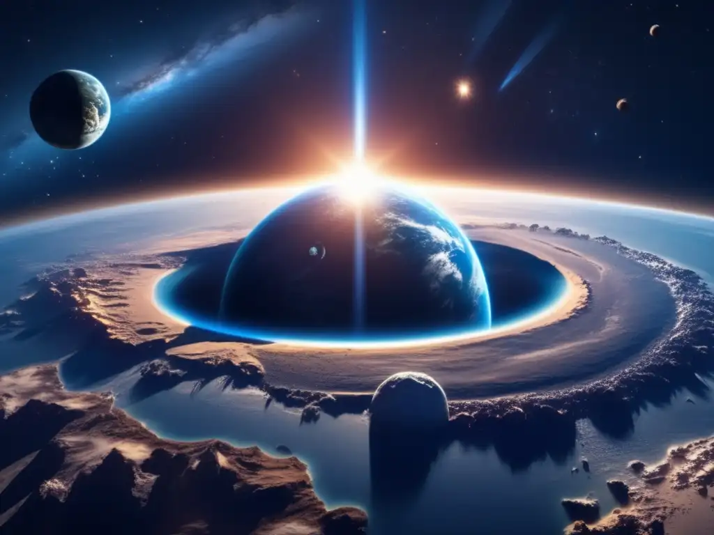 Impacto devastador de asteroide en la Tierra Impacto asteroides tierra, recursos, universo