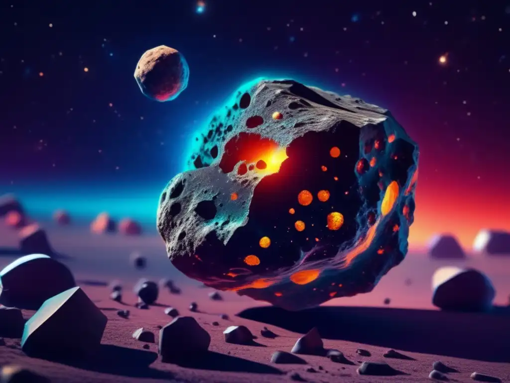 Asteroida C con minerales oscuros y compuestos orgánicos Impacto compuestos orgánicos en asteroides