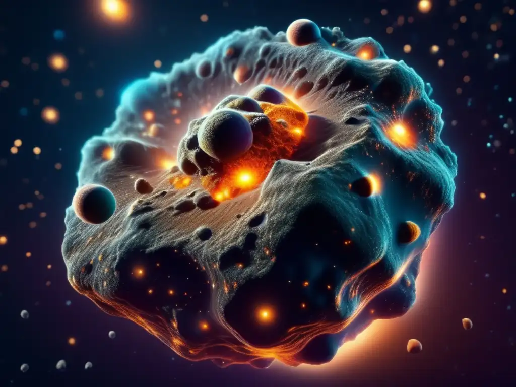 Asteroide orgánico flotando en el espacio Impacto de compuestos orgánicos en asteroides