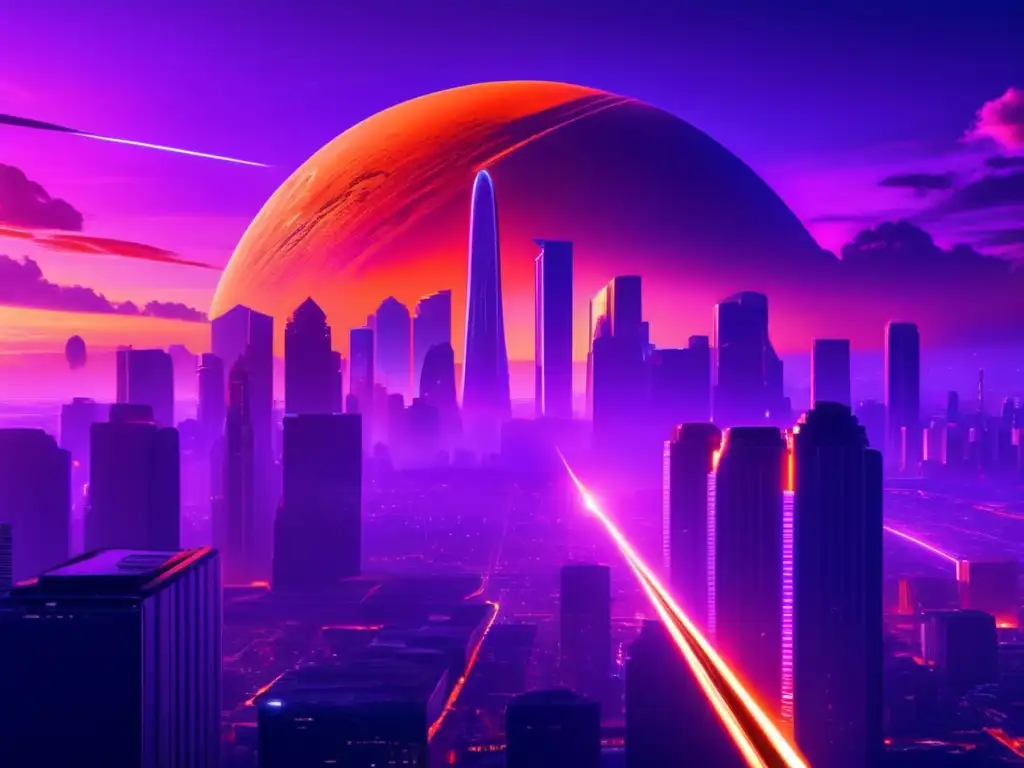 Impacto cultural de los asteroides en ciudad al atardecer