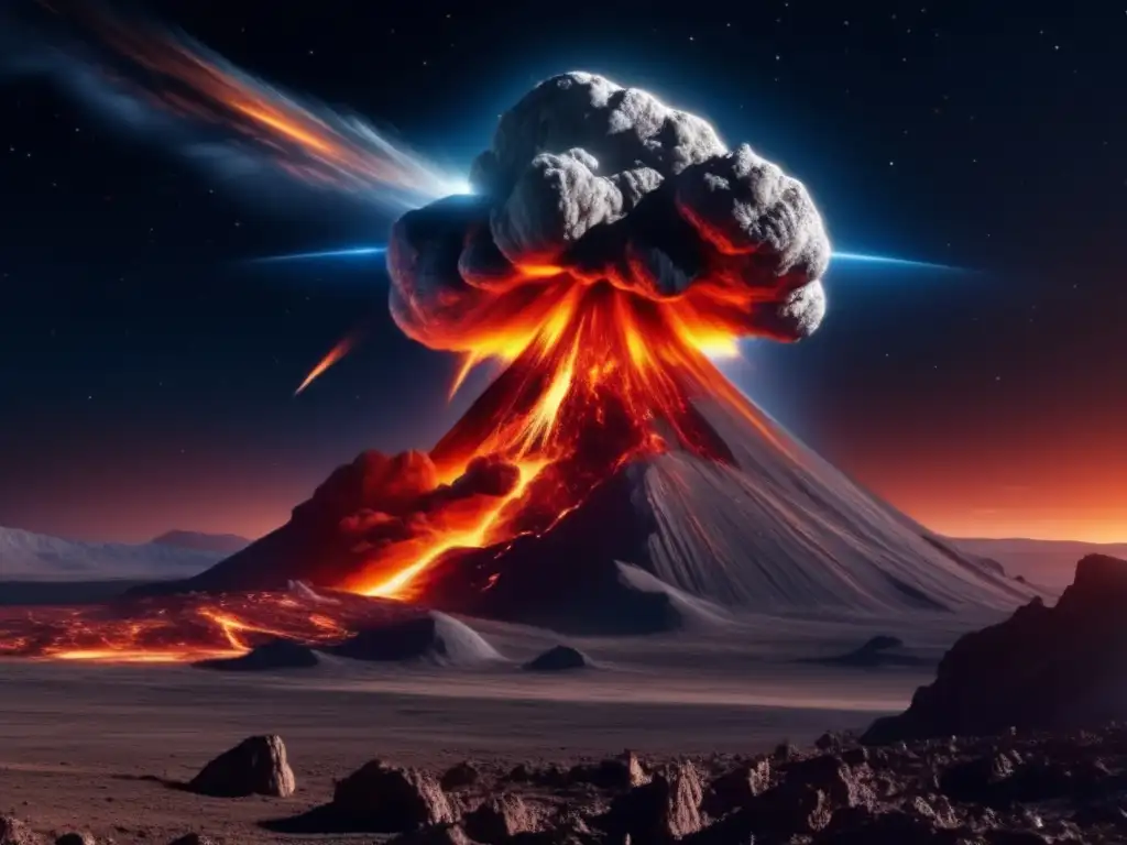 Asteroida gigante impacta la Tierra Impacto económico de explotación de asteroides, ciudad futurista y colisión con la Tierra