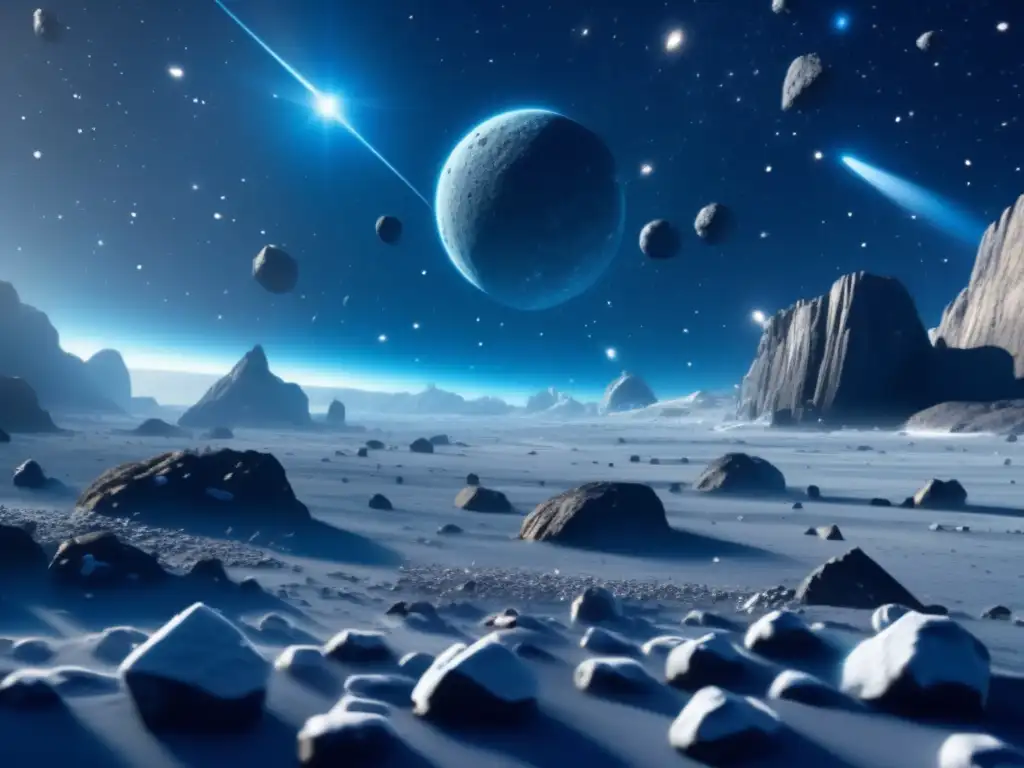 Campo de asteroides helados en el espacio Impresionante campo de asteroides helados: enigmas y impacto