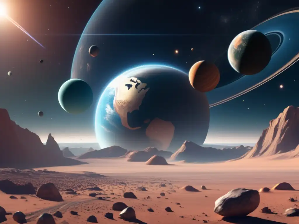 Representación impresionante de la exploración de asteroides cercanos a la Tierra