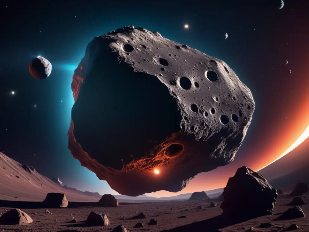 Impresionante asteroide en el espacio Impresionante imagen 8K de asteroide en el espacio - Asteroides impacto tierra futuro