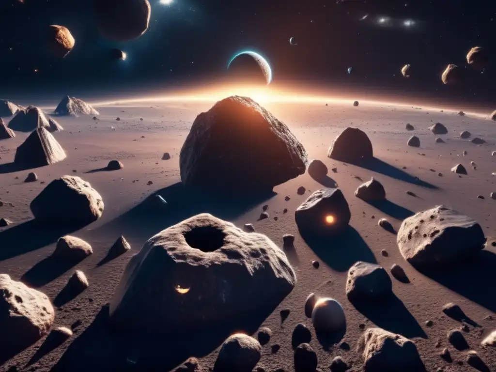 Impresionante imagen de asteroides helados en el espacio Impresionante imagen 8k de asteroides helados: enigmas y impacto en el espacio