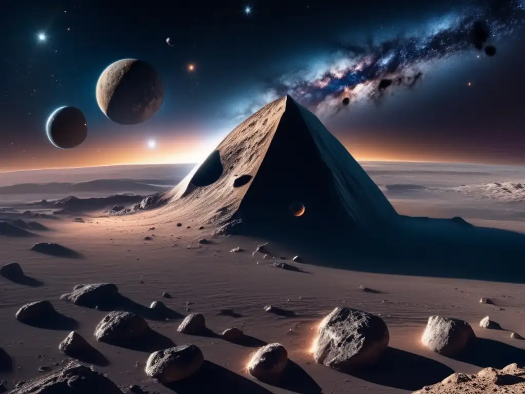 Belleza cósmica: asteroide en el espacio Impresionante imagen 8k detallada muestra belleza hipnotizante del espacio