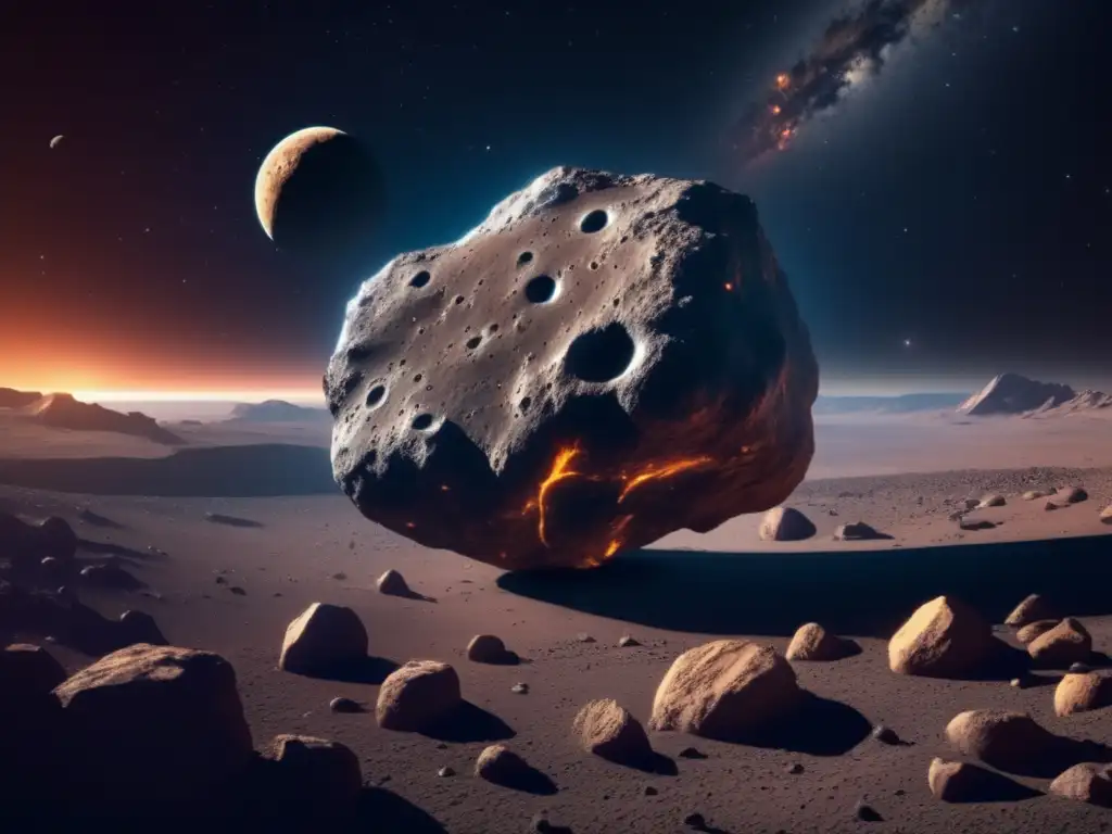 Imponente asteroide basáltico en el espacio Influencia de asteroides basálticos en ciclos geológicos planetarios