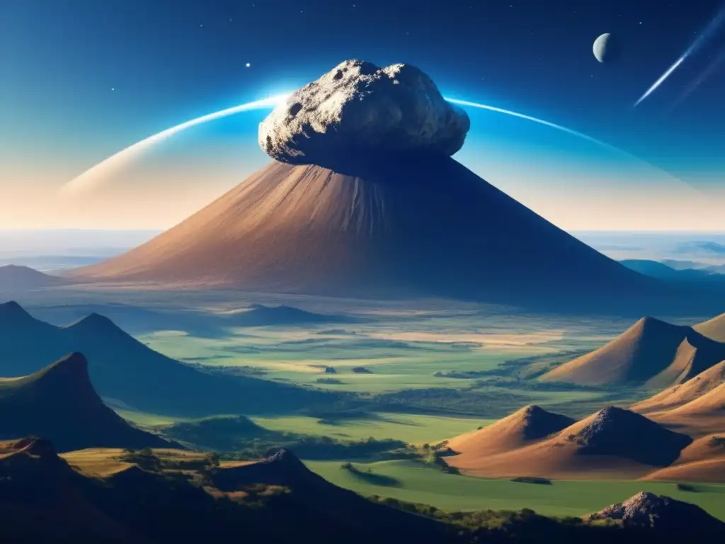 Influencia composición asteroides en cráteres terrestres: impacto devastador de un asteroide en la Tierra